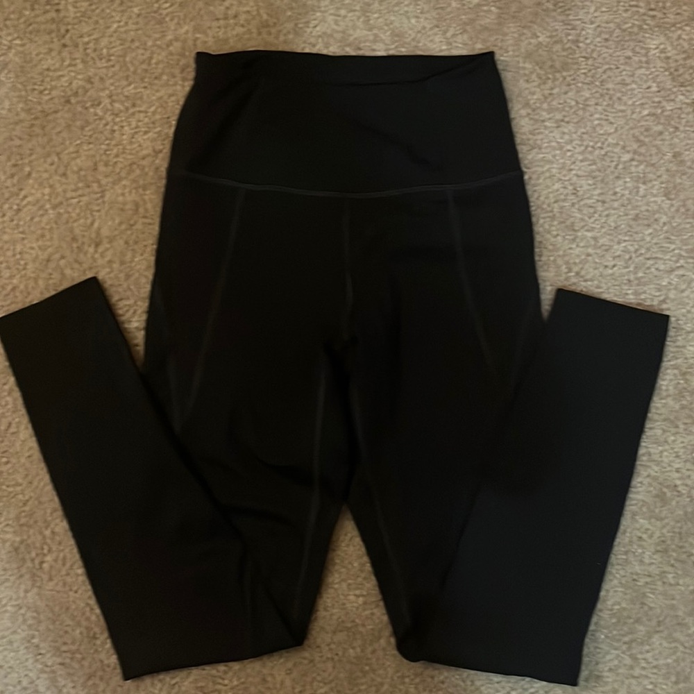 Girlfriend Collective Black High-Rise Leggings, XS